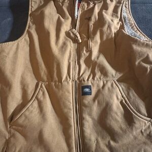 Brown Vest with Sherpa Lining